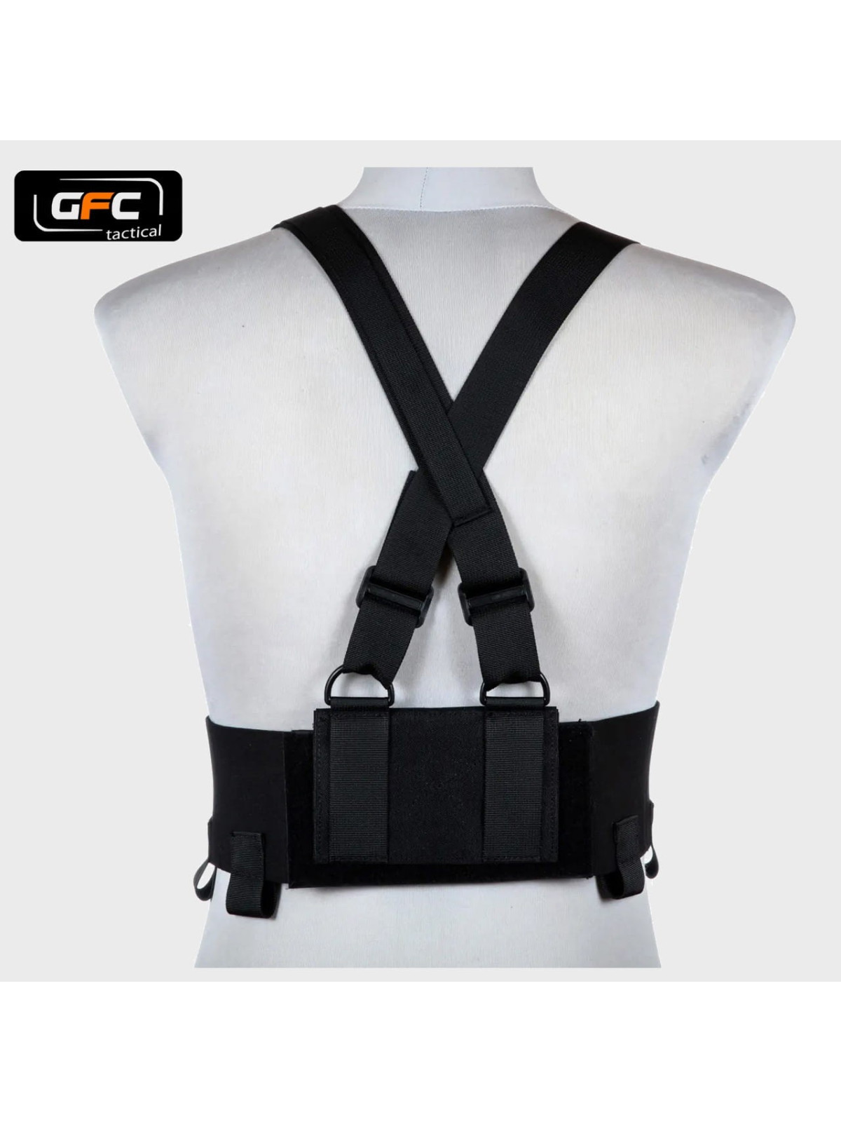 GFC TACTICAL KAMIZELKA LOW-VIS CHEST RIG CZARNA