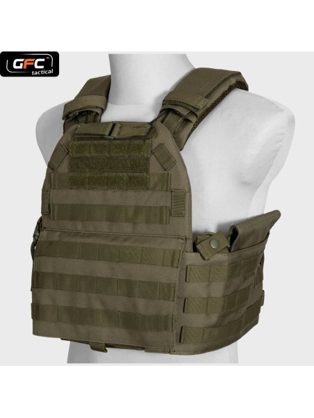 GFC TACTICAL KAMIZELKA QUICK RELEASE TYPU PLATE CARRIER OLIWKOWY