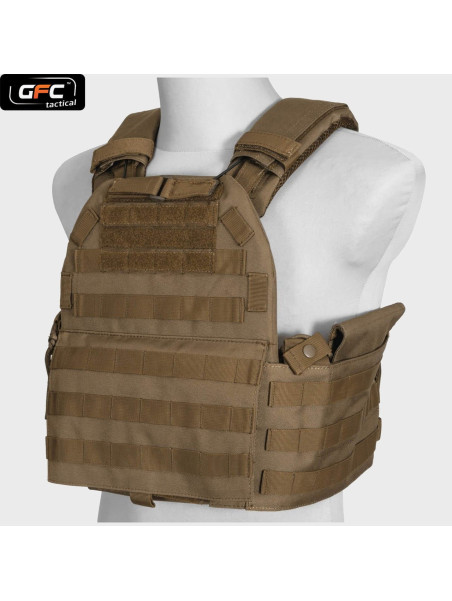 GFC TACTICAL KAMIZELKA QUICK RELEASE TYPU PLATE CARRIER TAN