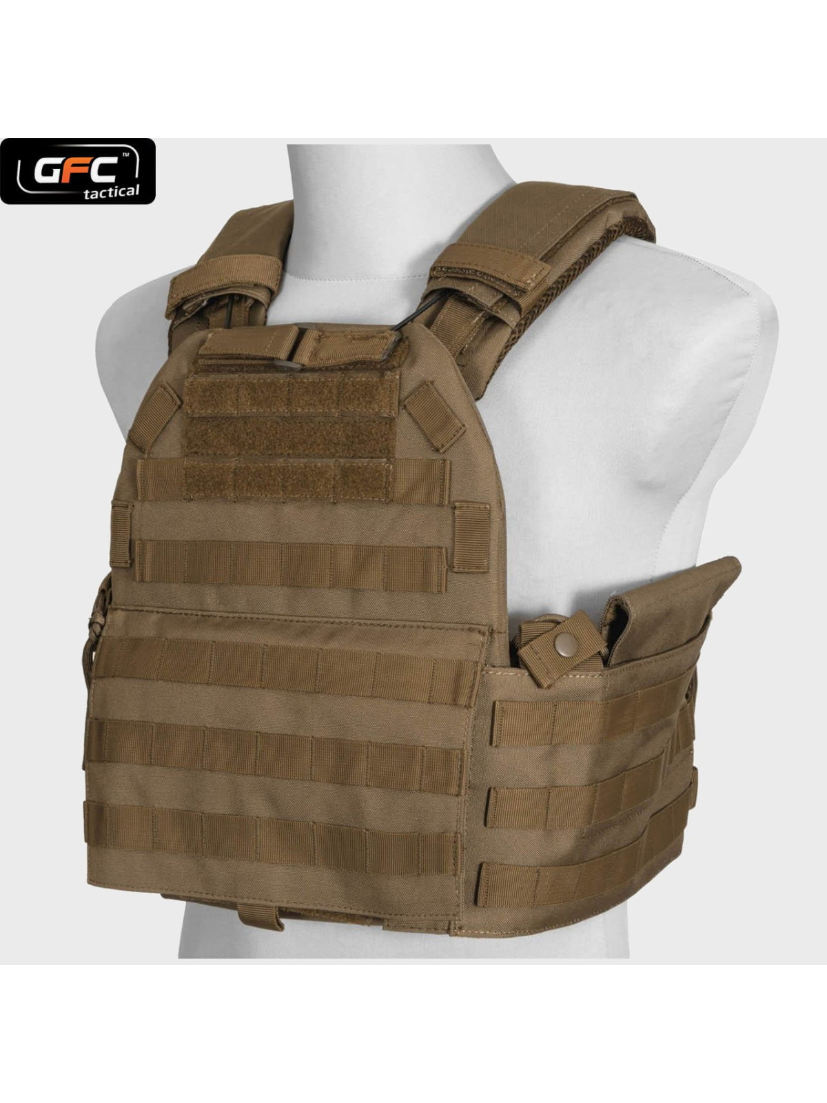 GFC TACTICAL KAMIZELKA QUICK RELEASE TYPU PLATE CARRIER TAN
