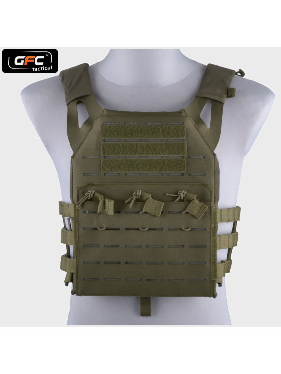 GFC TACTICAL KAMIZELKA TAKTYCZNA TYPU JUMP LASER CUT OLIWKOWA