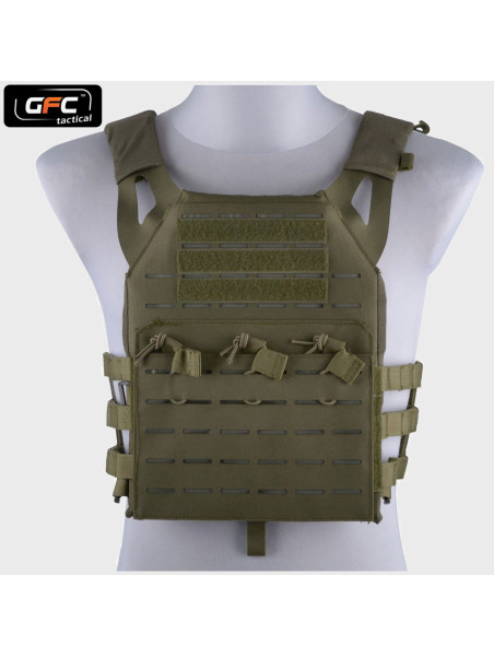 GFC TACTICAL KAMIZELKA TAKTYCZNA TYPU JUMP LASER CUT OLIWKOWA