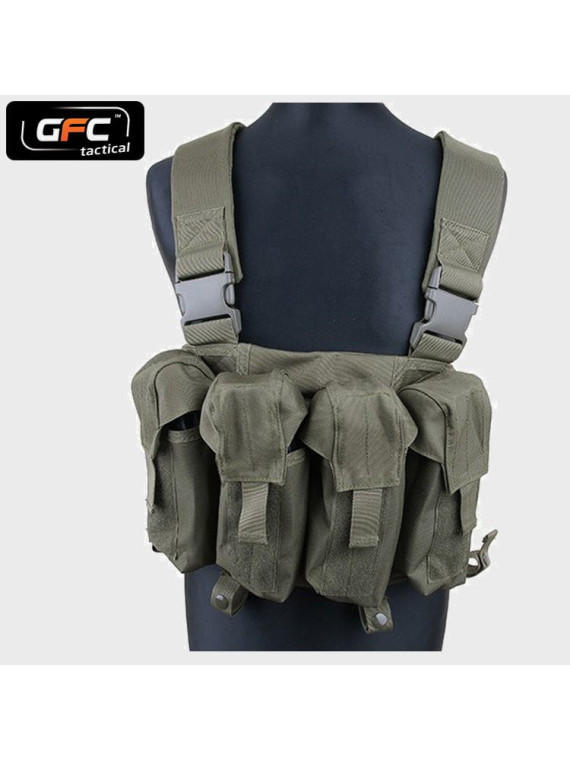 GFC TACTICAL KAMIZELKA CHEST RIG NA MAGAZYNKI AK OLIWKOWA