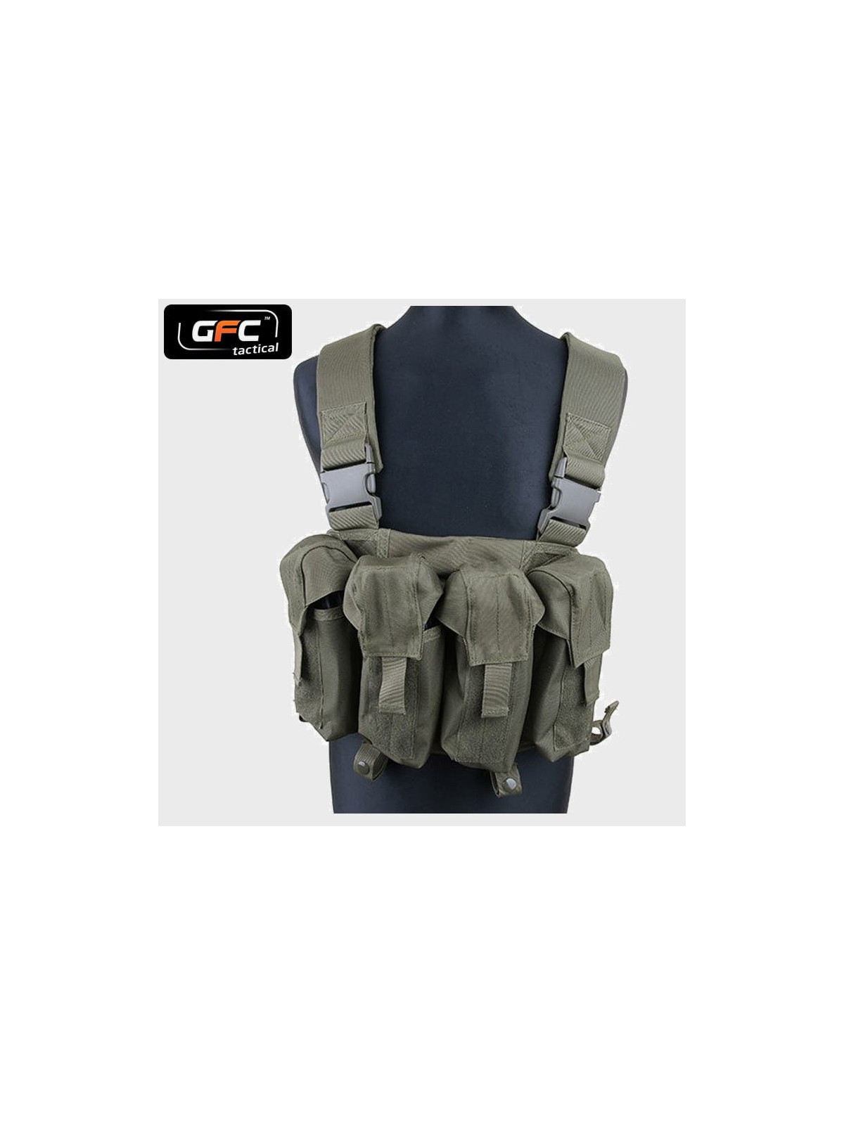 GFC TACTICAL KAMIZELKA CHEST RIG NA MAGAZYNKI AK OLIWKOWA