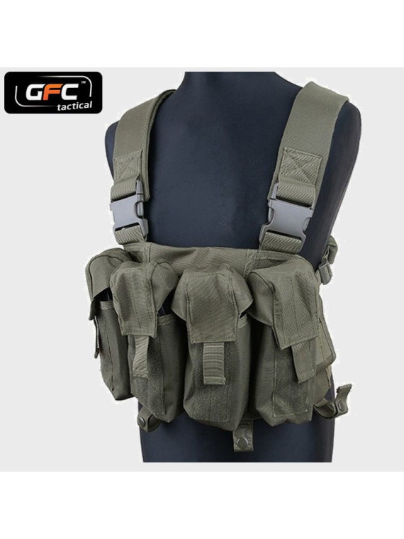 GFC TACTICAL KAMIZELKA CHEST RIG NA MAGAZYNKI AK OLIWKOWA