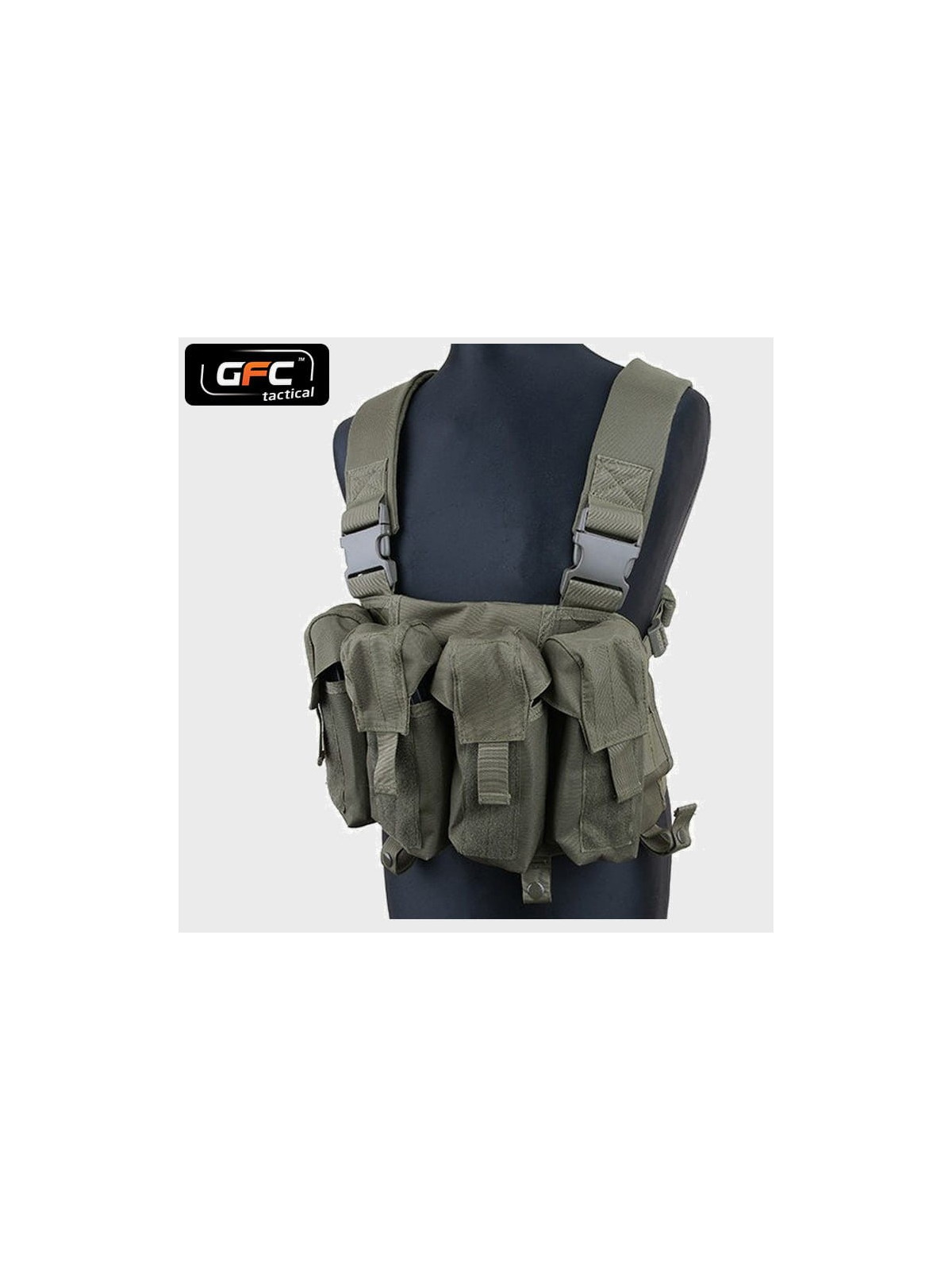 GFC TACTICAL KAMIZELKA CHEST RIG NA MAGAZYNKI AK OLIWKOWA