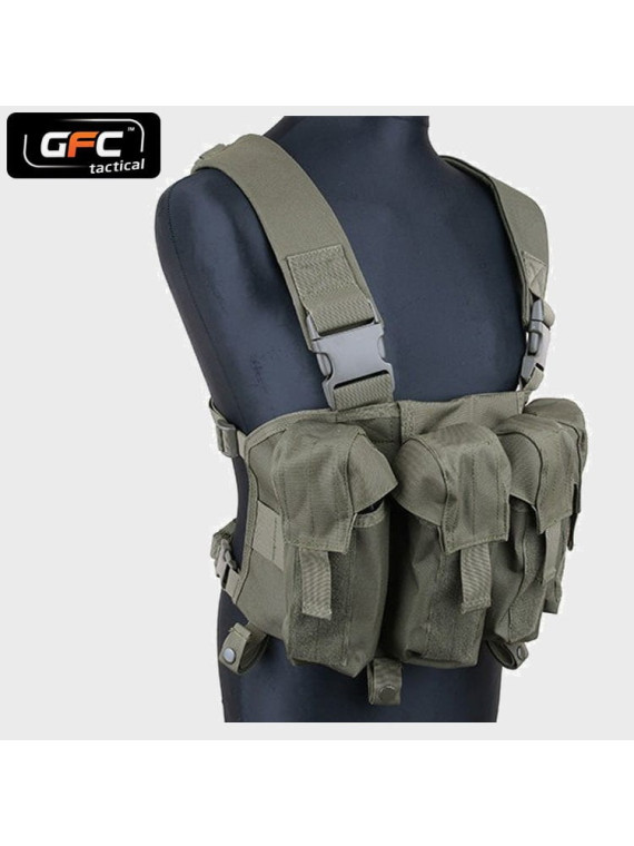 GFC TACTICAL KAMIZELKA CHEST RIG NA MAGAZYNKI AK OLIWKOWA