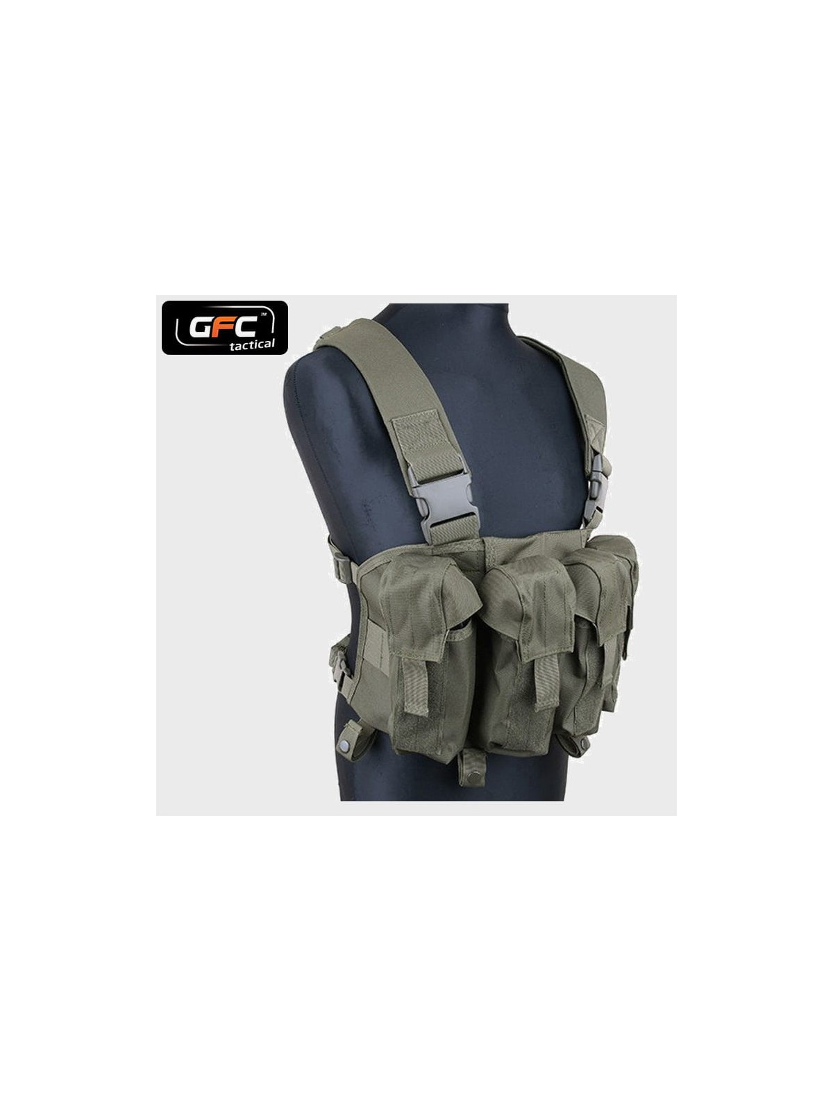 GFC TACTICAL KAMIZELKA CHEST RIG NA MAGAZYNKI AK OLIWKOWA