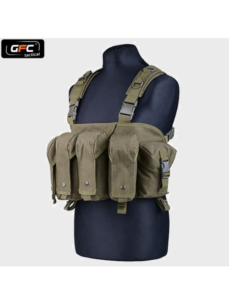 GFC TACTICAL KAMIZELKA TAKTYCZNA COMMANDO CHEST RIG OLIWKOWA