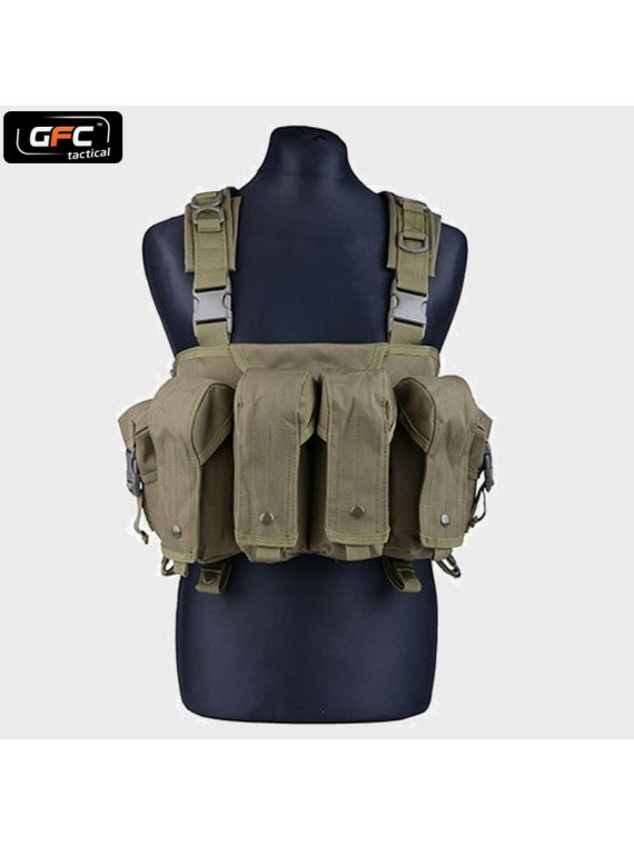 GFC TACTICAL KAMIZELKA TAKTYCZNA COMMANDO CHEST RIG OLIWKOWA