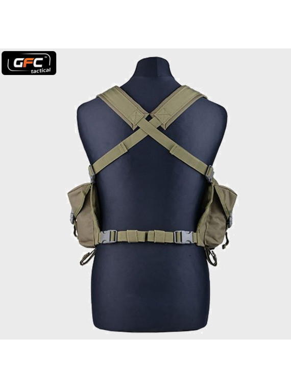 GFC TACTICAL KAMIZELKA TAKTYCZNA COMMANDO CHEST RIG OLIWKOWA