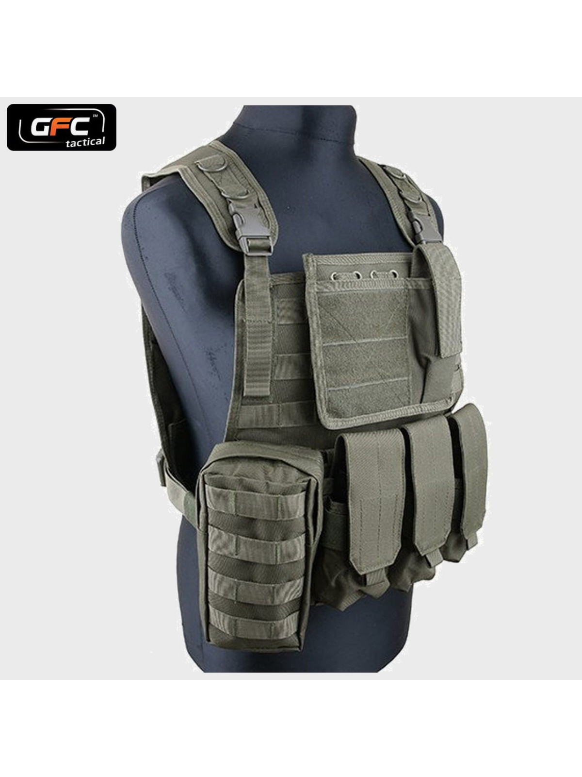 GFC TACTICAL KAMIZELKA TAKTYCZNA MBSS TYPU PLATE CARRIER OLIWKOWA