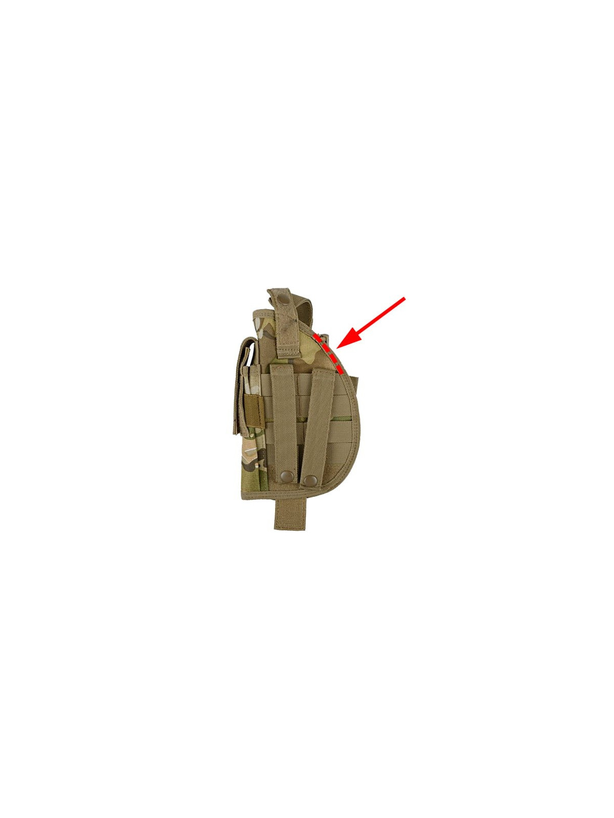 GFC TACTICAL Kabura uniwersalna z ładownicą na magazynek pistoletowy multicam