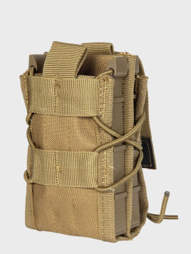 GFC TACTICAL Ładownica na 2 magazynki M4/M16, AK, Grot, Beryl typu Shingle molle tan