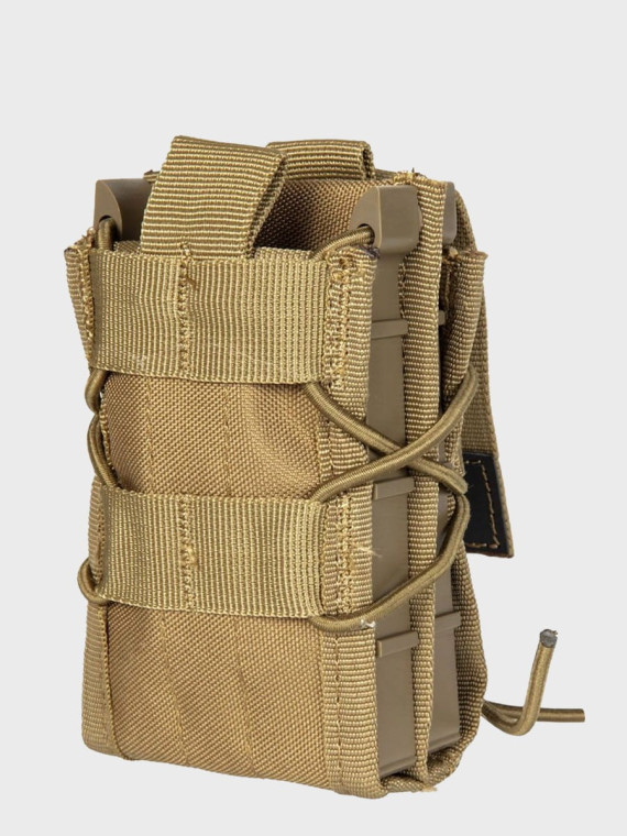 GFC TACTICAL Ładownica na 2 magazynki M4/M16, AK, Grot, Beryl typu Shingle molle tan