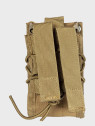 GFC TACTICAL Ładownica na 2 magazynki M4/M16, AK, Grot, Beryl typu Shingle molle tan