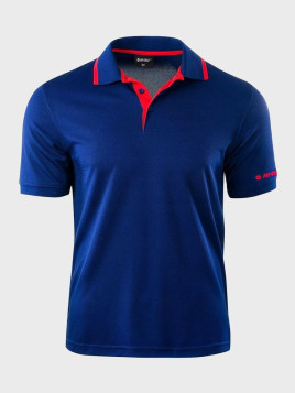 HI-TEC  Koszulka polo męska SITE II granatowo-czerwona XL