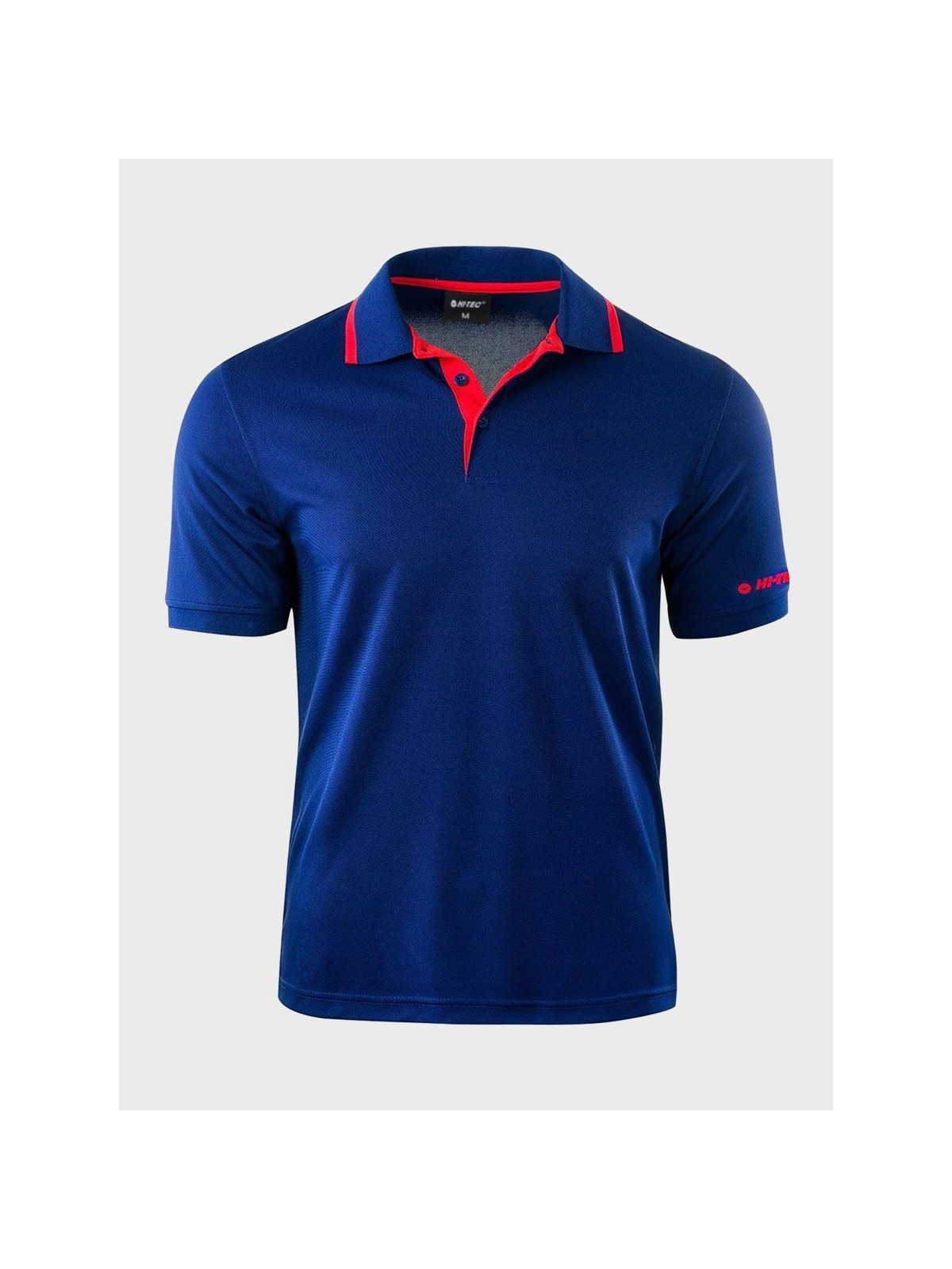 HI-TEC  Koszulka polo męska SITE II granatowo-czerwona XL