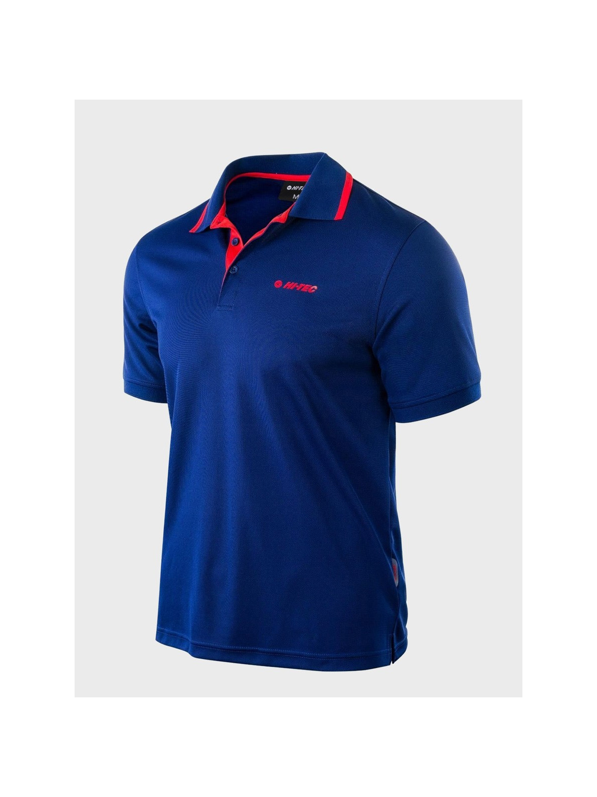 HI-TEC  Koszulka polo męska SITE II granatowo-czerwona XL