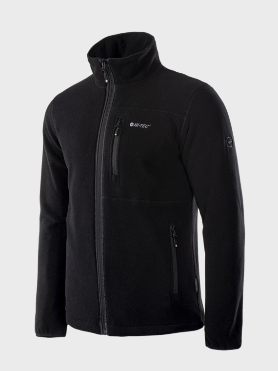 HI-TEC BLUZA MĘSKA POLAROWA PORTO POLAR ROZPINANY BEZ KAPTURA CZARNA XXL