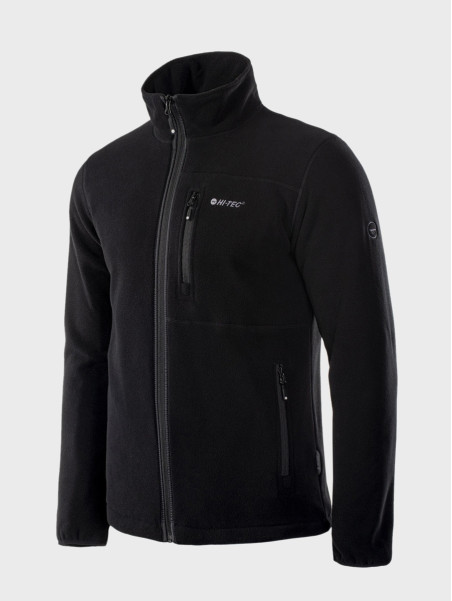 HI-TEC BLUZA MĘSKA POLAROWA PORTO POLAR ROZPINANY BEZ KAPTURA CZARNA XXL