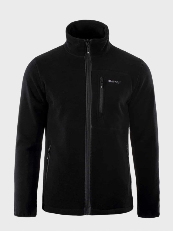 HI-TEC BLUZA MĘSKA POLAROWA PORTO POLAR ROZPINANY BEZ KAPTURA CZARNA XXL