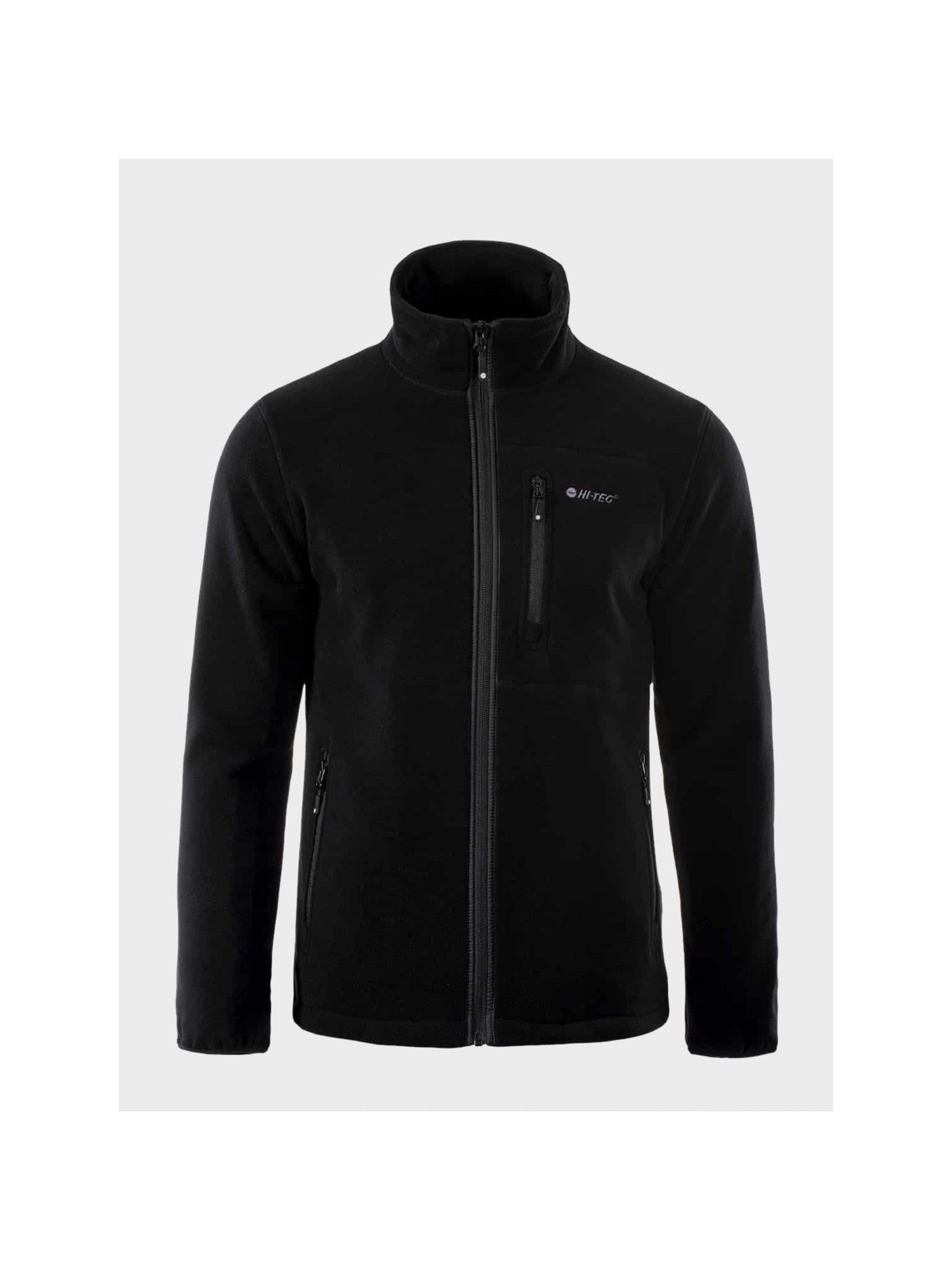 HI-TEC BLUZA MĘSKA POLAROWA PORTO POLAR ROZPINANY BEZ KAPTURA CZARNA XXL