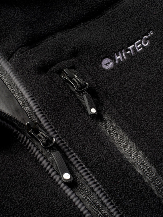 HI-TEC BLUZA MĘSKA POLAROWA PORTO POLAR ROZPINANY BEZ KAPTURA CZARNA XXL