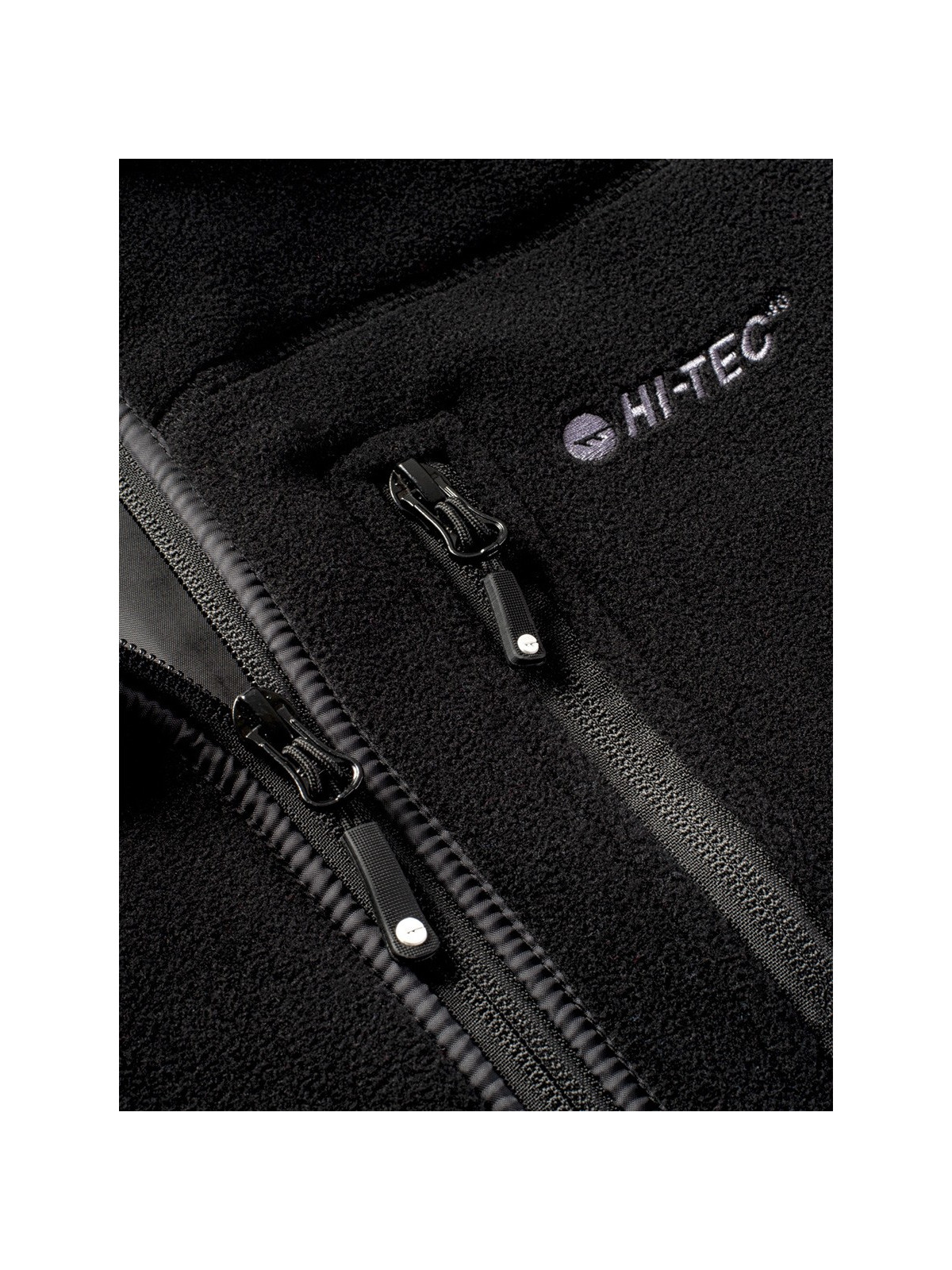 HI-TEC BLUZA MĘSKA POLAROWA PORTO POLAR ROZPINANY BEZ KAPTURA CZARNA XXL