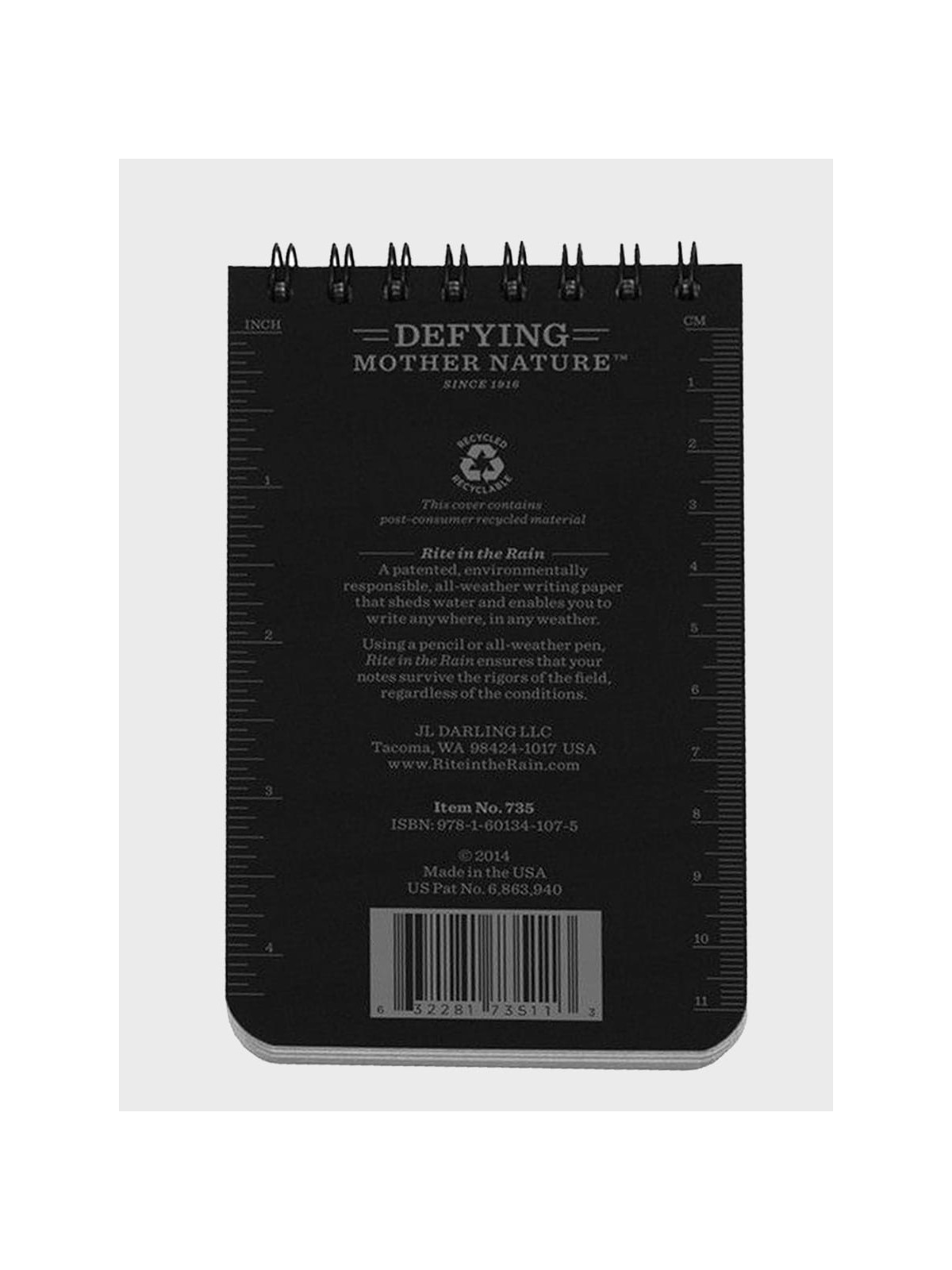 Rite in the Rain Notes wodoodporny 3x5 735 CZARNY