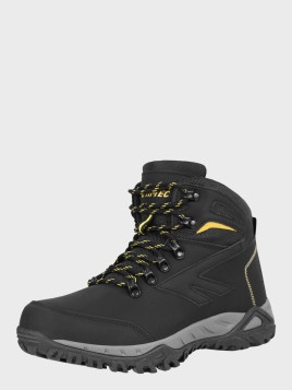 HI-TEC Buty męskie trekkingowe górskie MEDIN MID Czarno-limonkowe 41