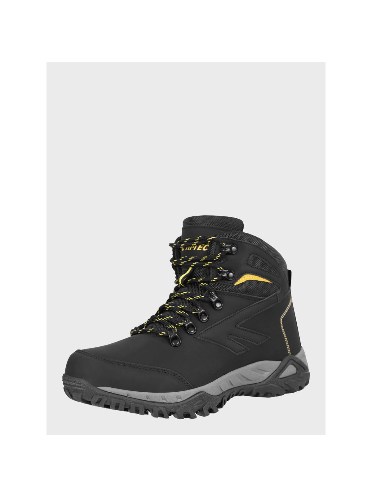 HI-TEC Buty męskie trekkingowe górskie MEDIN MID Czarno-limonkowe 41