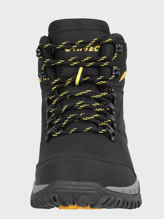 HI-TEC Buty męskie trekkingowe górskie MEDIN MID Czarno-limonkowe 41