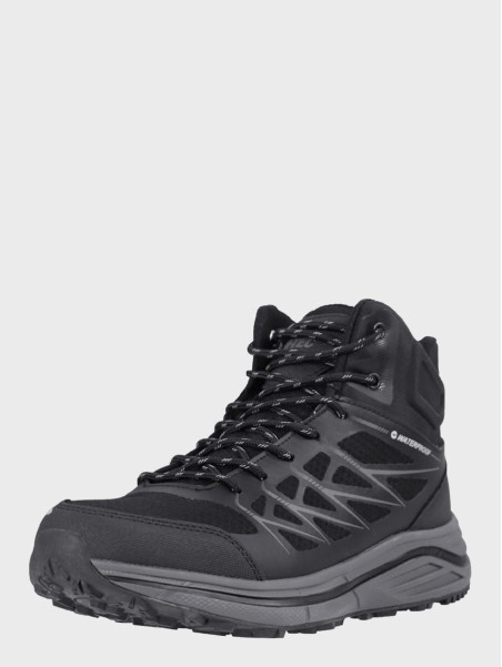 HI-TEC BUTY MĘSKIE TREKKINGOWE WODOODPORNE GÓRSKIE HEWILA MID WP WYSOKIE Czarne 46