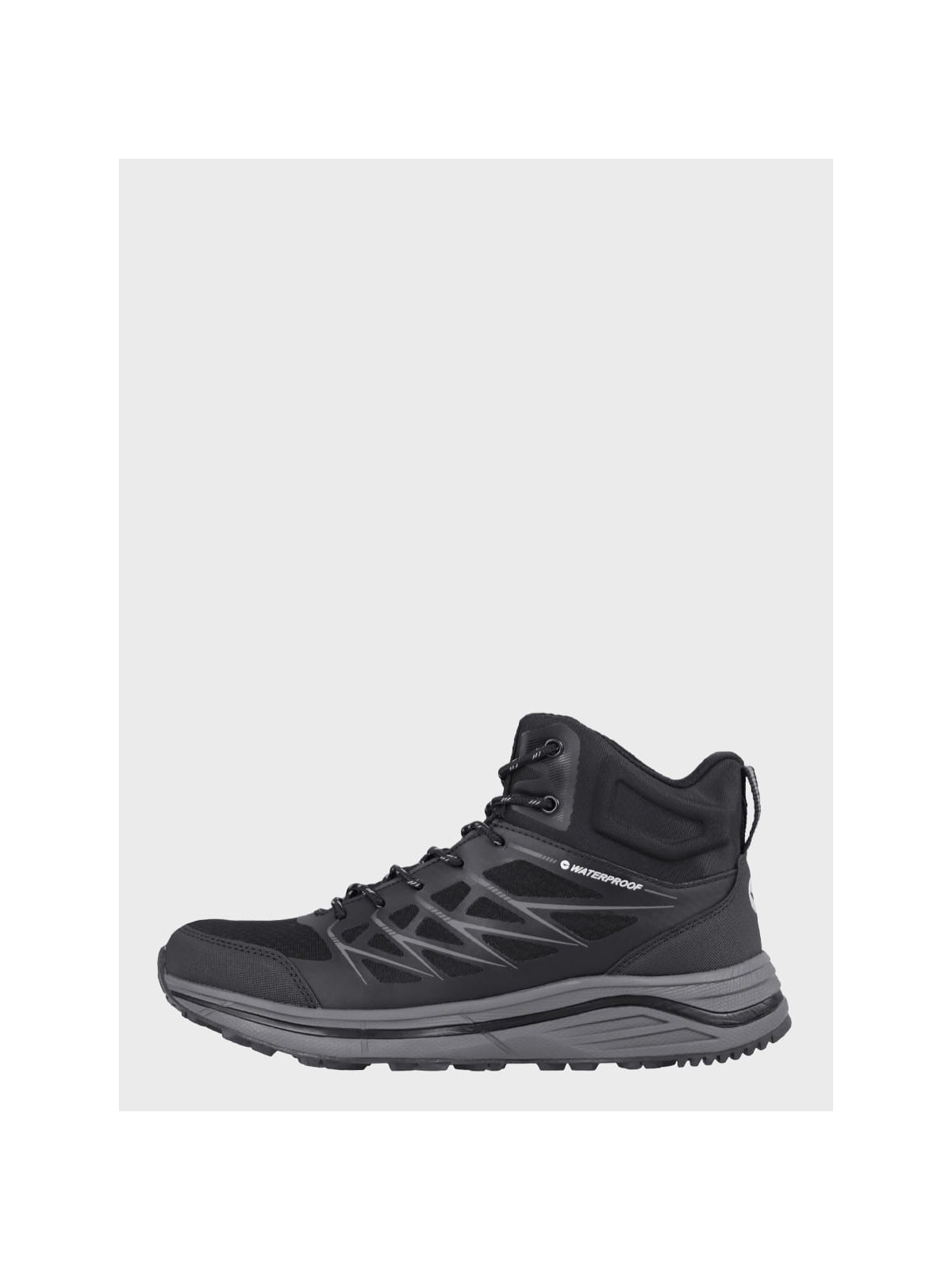 HI-TEC BUTY MĘSKIE TREKKINGOWE WODOODPORNE GÓRSKIE HEWILA MID WP WYSOKIE Czarne 46