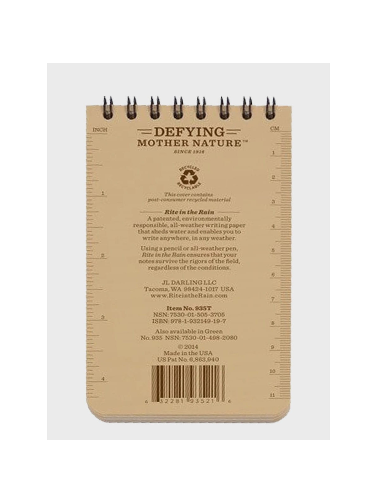 Rite in the Rain Notes wodoodporny 3x5 935T TAN