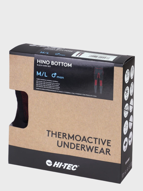 HI-TEC SPODNIE TERMOAKTYWNE HINO CZARNO-CZERWONE XL/XXL