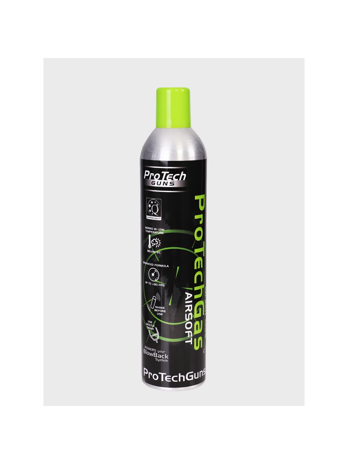 ProTechGuns GAZ DO ZASILANIA REPLIK ASG AIRSOFT GREEN GAS Z SILIKONEM 600/800ml