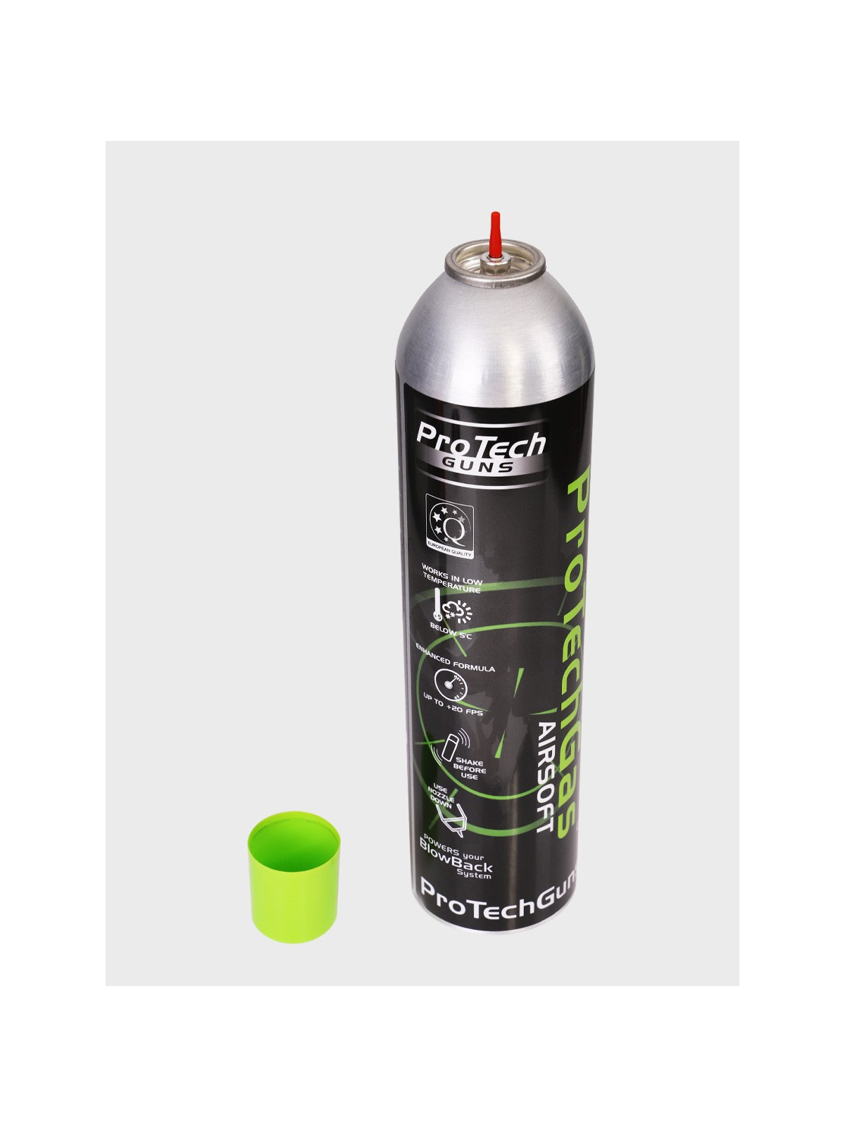 ProTechGuns GAZ DO ZASILANIA REPLIK ASG AIRSOFT GREEN GAS Z SILIKONEM 600/800ml