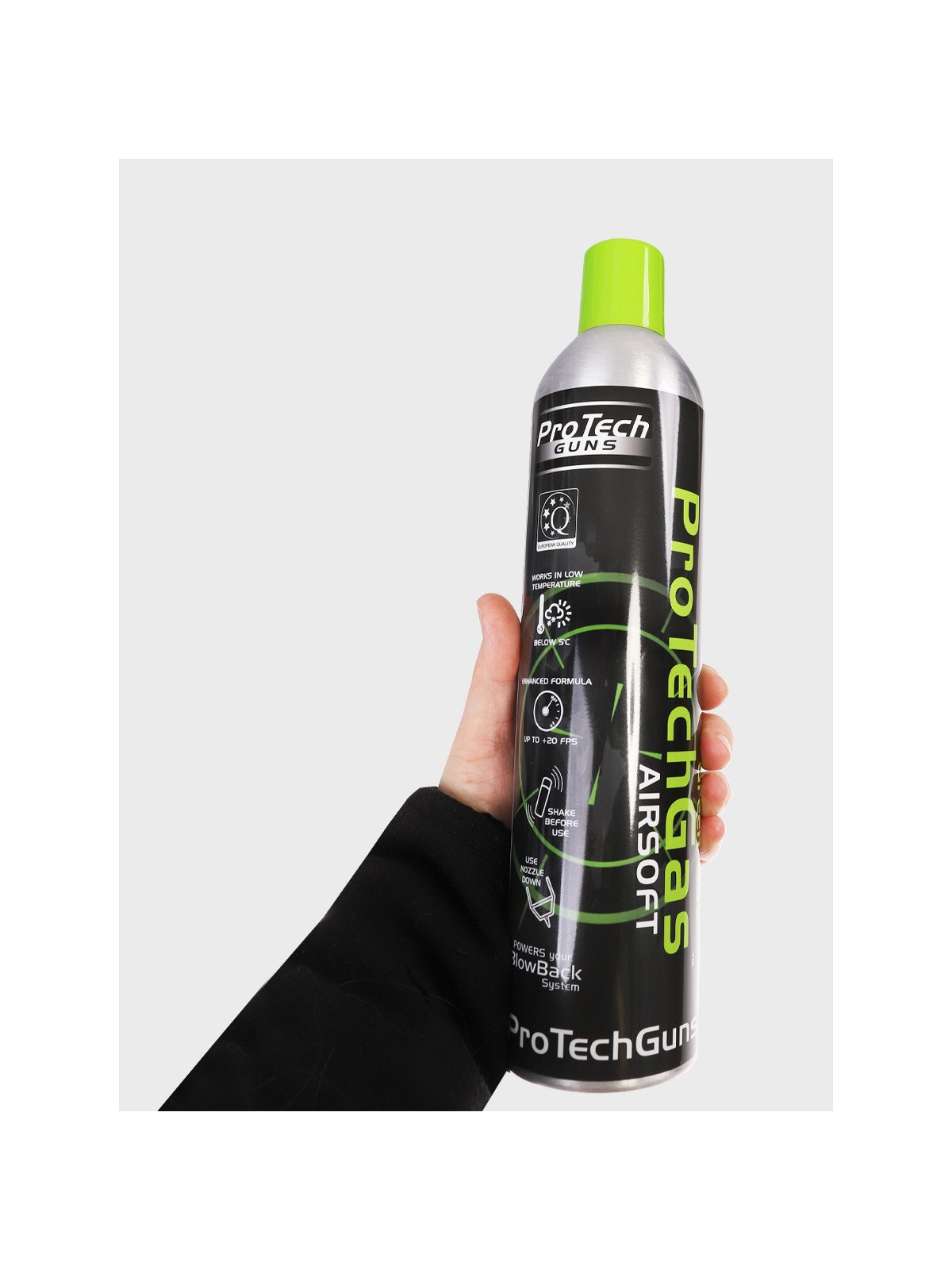 ProTechGuns GAZ DO ZASILANIA REPLIK ASG AIRSOFT GREEN GAS Z SILIKONEM 600/800ml