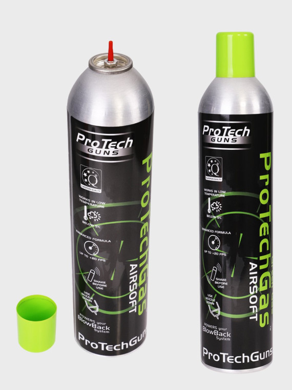 ProTechGuns GAZ DO ZASILANIA REPLIK ASG AIRSOFT GREEN GAS Z SILIKONEM 600/800ml