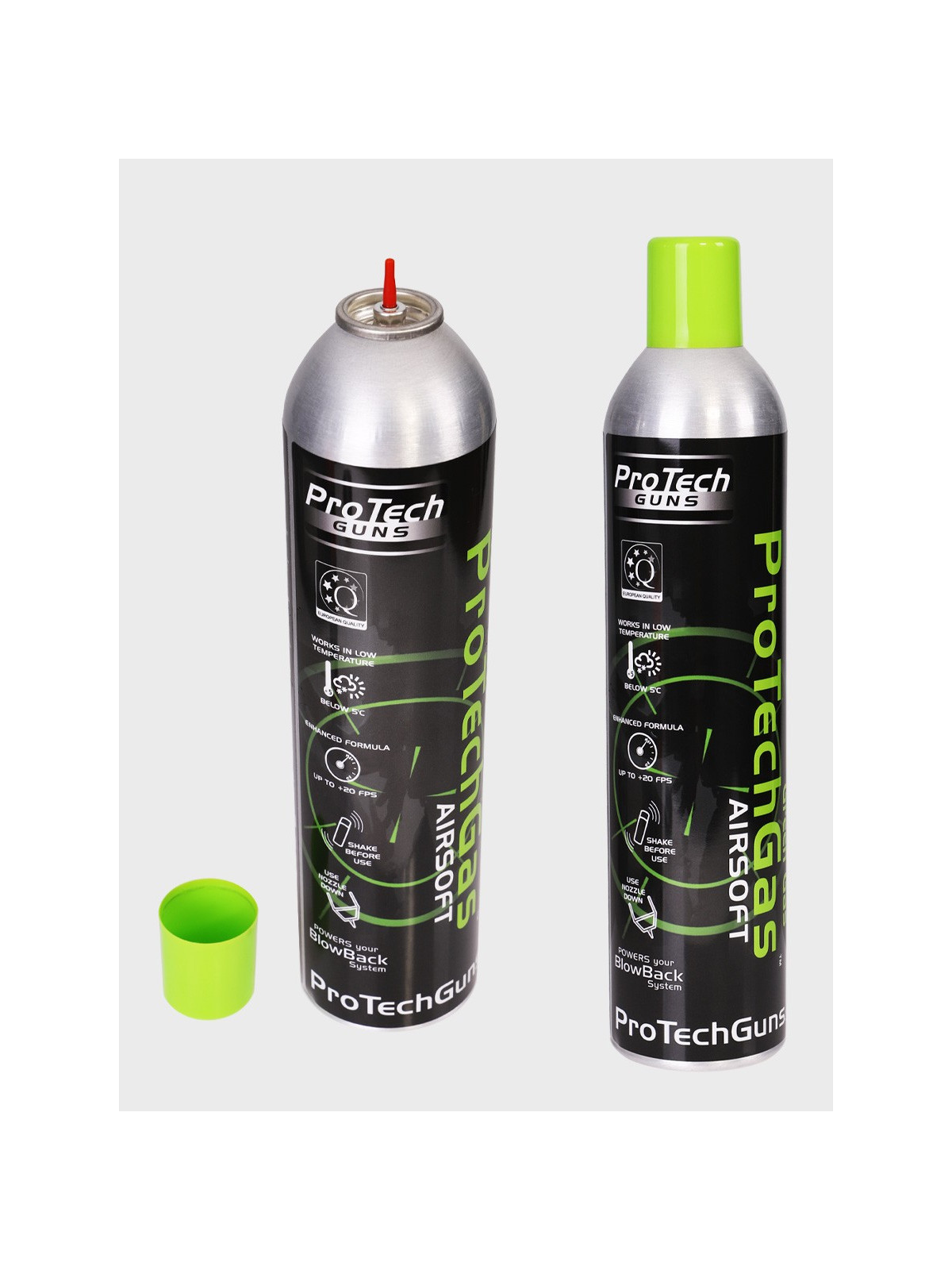 ProTechGuns GAZ DO ZASILANIA REPLIK ASG AIRSOFT GREEN GAS Z SILIKONEM 600/800ml