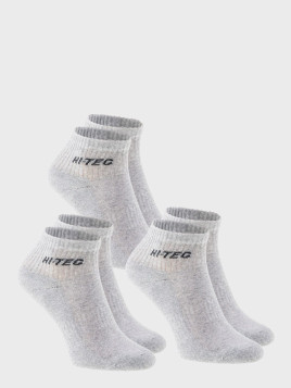 HI-TEC Skarpety krótkie Quarro Pack II 3 pary szary melanż 36-39