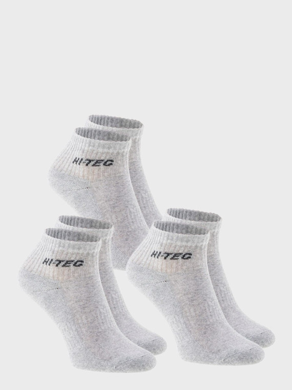 HI-TEC Skarpety krótkie Quarro Pack II 3 pary szary melanż 36-39