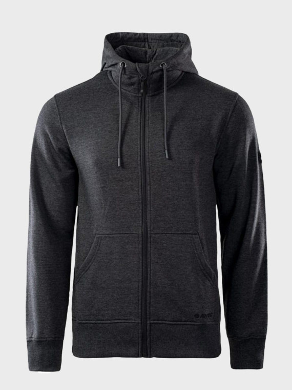 HI-TEC BLUZA MĘSKA DRESOWA SPORTOWA SILIAN II CIEMNY SZARY MELANŻ XXL