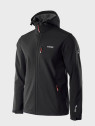 HI-TEC KURTKA MĘSKA SOFTSHELL CAEN CZARNA Z ELEMENTAMI POMARAŃCZOWYMI XXL
