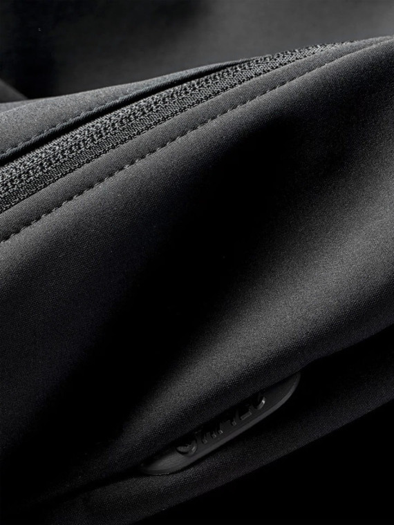 HI-TEC KURTKA MĘSKA SOFTSHELL CAEN CZARNA Z ELEMENTAMI POMARAŃCZOWYMI XXL