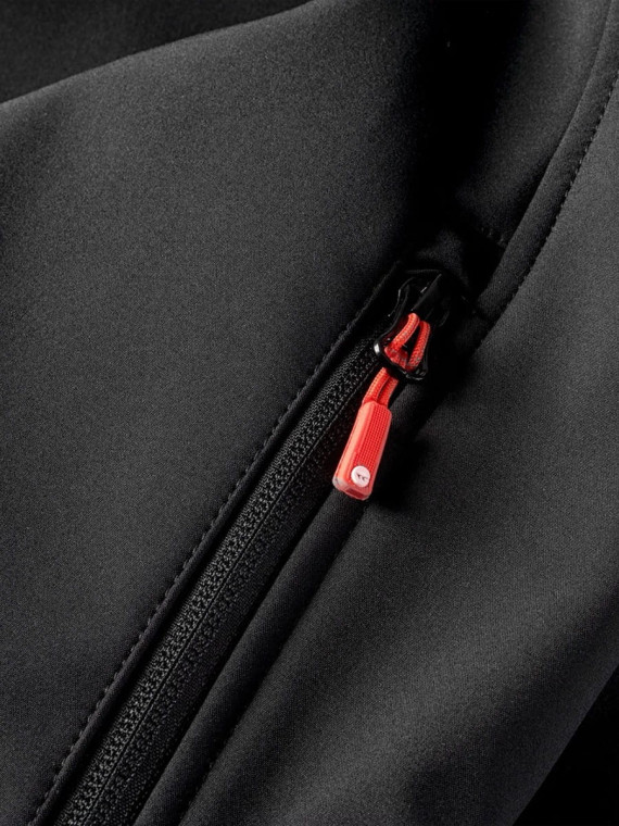 HI-TEC KURTKA MĘSKA SOFTSHELL CAEN CZARNA Z ELEMENTAMI POMARAŃCZOWYMI XXL