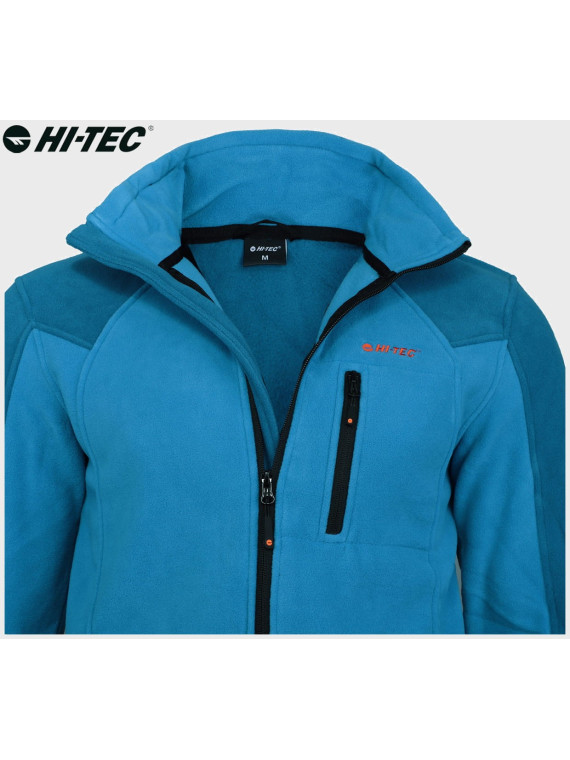 HI-TEC Bluza męska polarowa rozpinana Monar niebieska 3XL