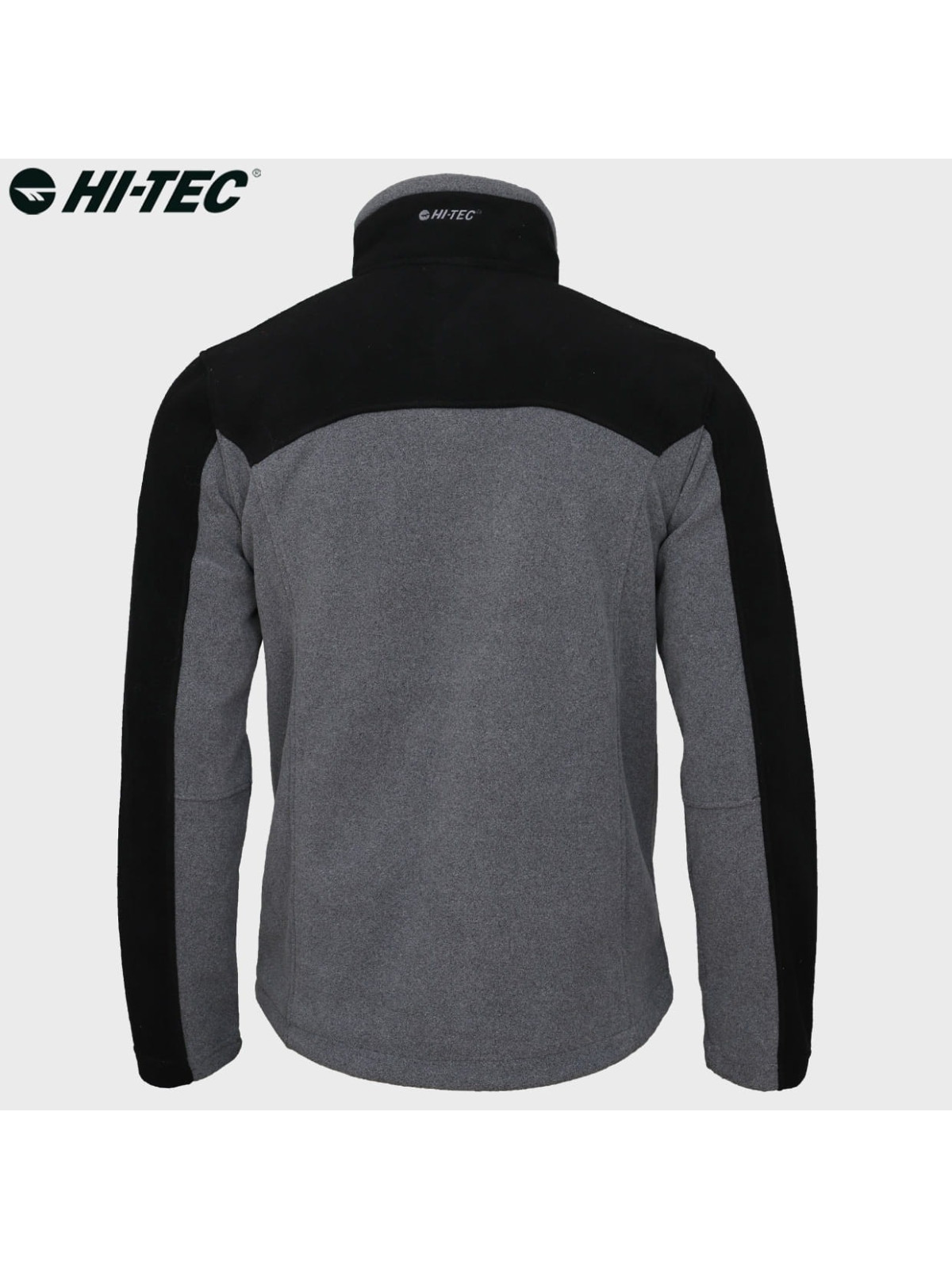 HI-TEC Bluza męska polarowa rozpinana Monar szaro-czarna 3XL
